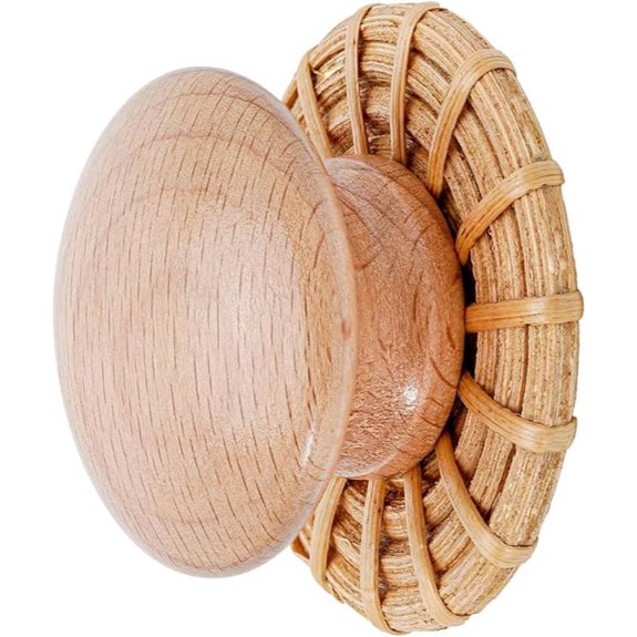 Handwoven Rattan Drawer Knobs 10 Pack