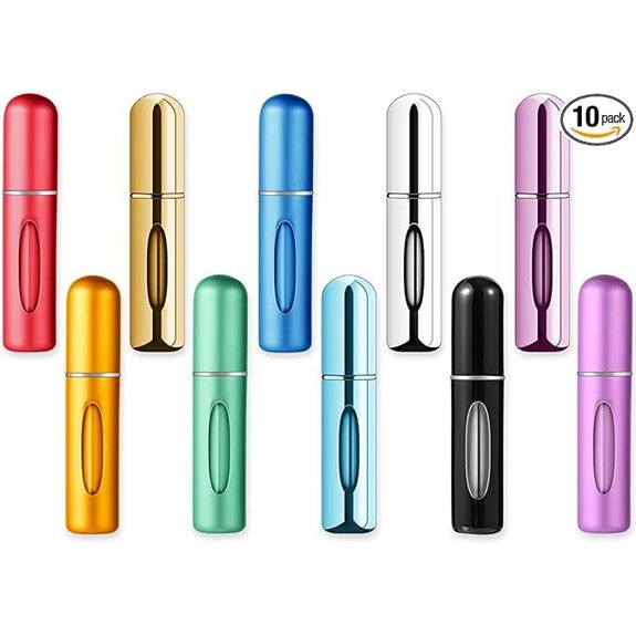 10 Pack Refillable Mini Perfume Atomizer Bottles