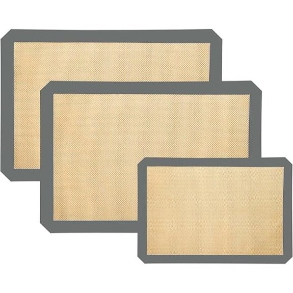 3-Pack Non-Stick Silicone Baking Mats