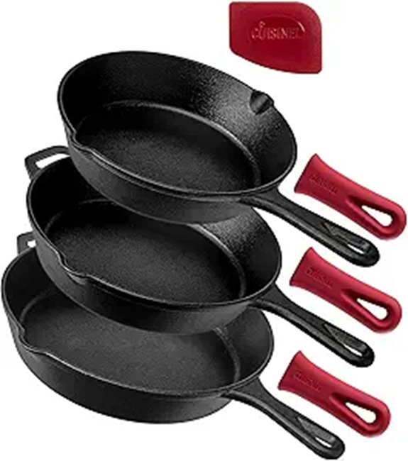 Cuisinel Cast Iron Skillet Set (12,10,8)