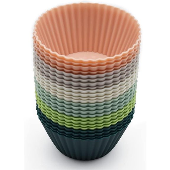Reusable Silicone Muffin Cups 24 Pack