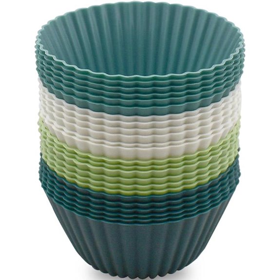 24 Pack Silicone Baking Cups for Muffins