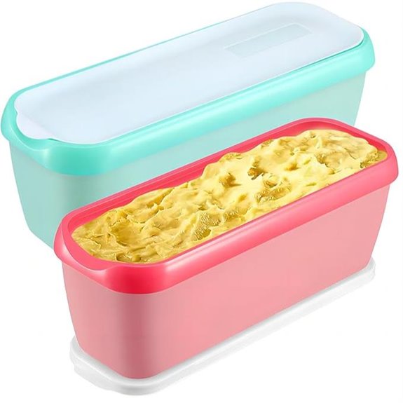 Ice Cream Containers Set of 2 1.5 Quart