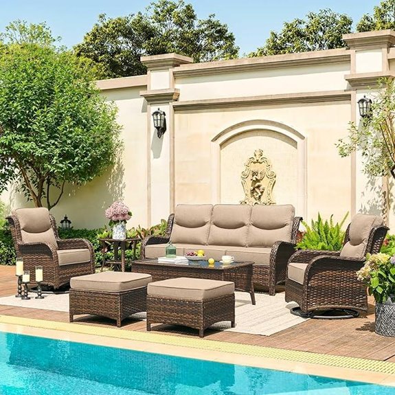 HILLGA 7-Piece Outdoor Patio Furniture Set