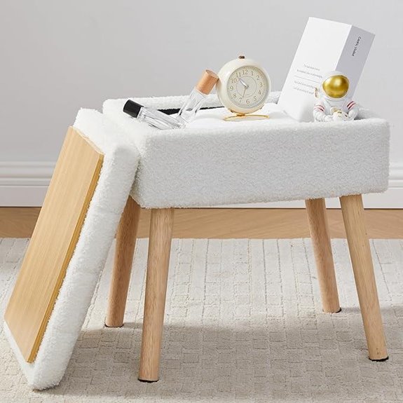 Brian & Dany Sherpa Vanity Stool with Storage