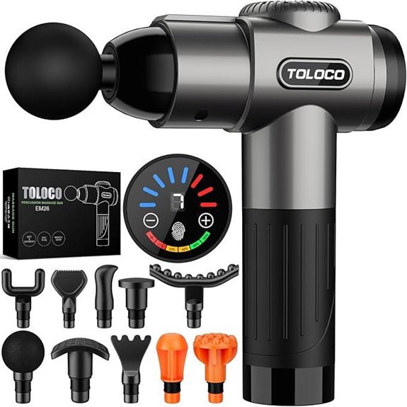TOLOCO Massage Gun with 10 Heads Silent Motor
