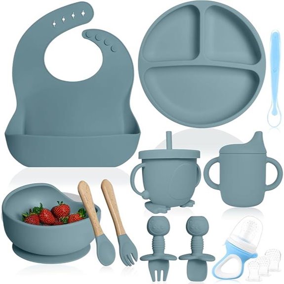Bluet Silicone Baby Feeding Set with Pacifier