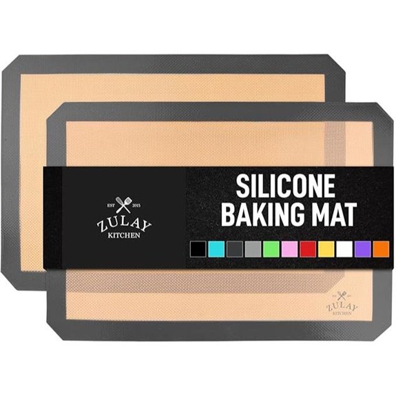 Zulay Silicone Baking Mat Set (2-Pack 16.5x11.6)