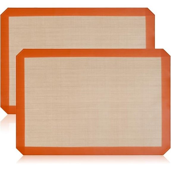 2-Pack Silicone Baking Mats for Oven and Cookies