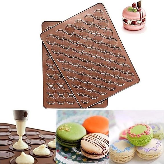 2 PCS Silicone Baking Mats for Cookies and Macarons
