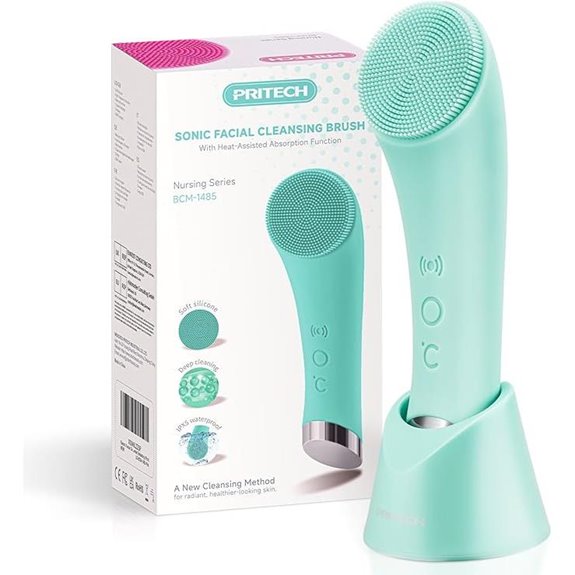 PRITECH Silicone Facial Cleansing Brush with Heat