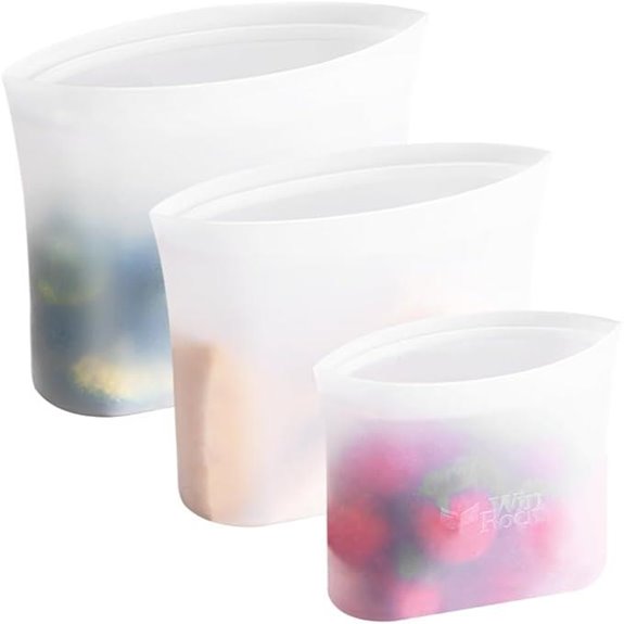 Reusable Silicone Food Storage Bags (3-Pack)