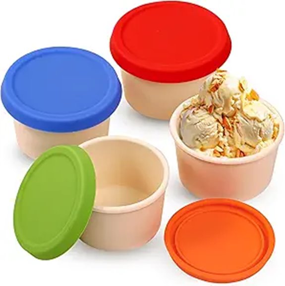 Webake Silicone Ice Cream Containers (Set of 4)
