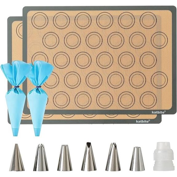 Katbite Silicone Baking Mats for Macarons (Set of 2)
