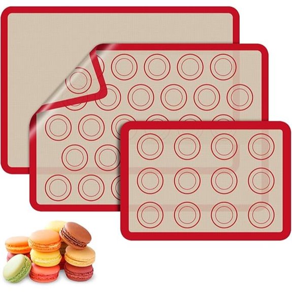 Macaron Silicone Baking Mats (3 Pack)