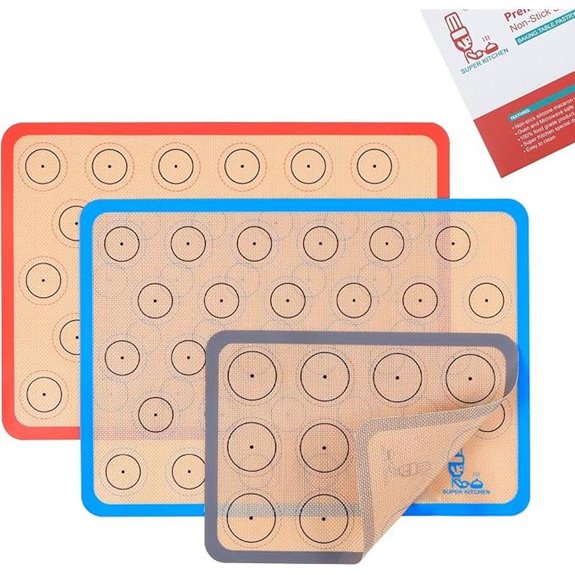 Silicone Baking Mat Set for Macarons and More