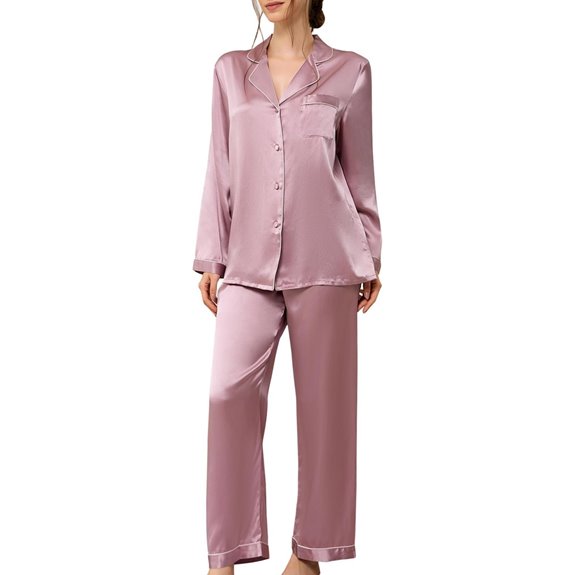 THXSILK Silk Women Pajamas Set with Long Sleeves