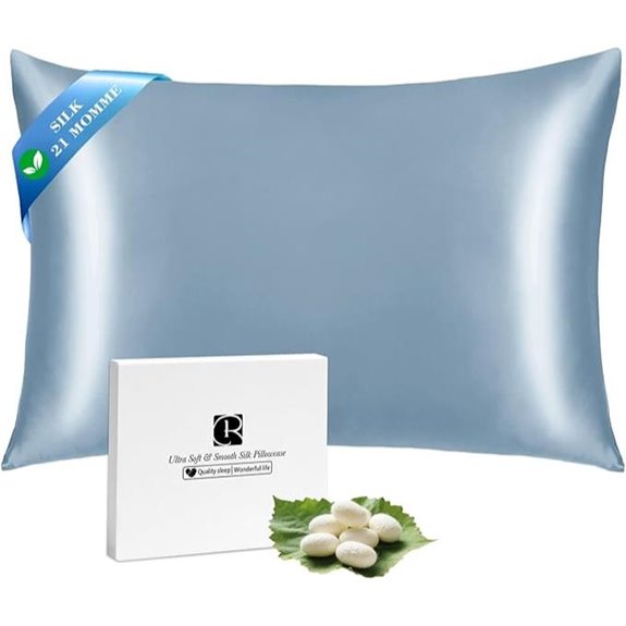 Ravmix Silk Pillow Case with Zipper 20x26 Inches