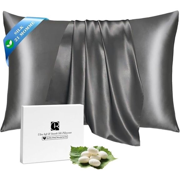 Ravmix Silk Pillow Case with Zipper (20x26)