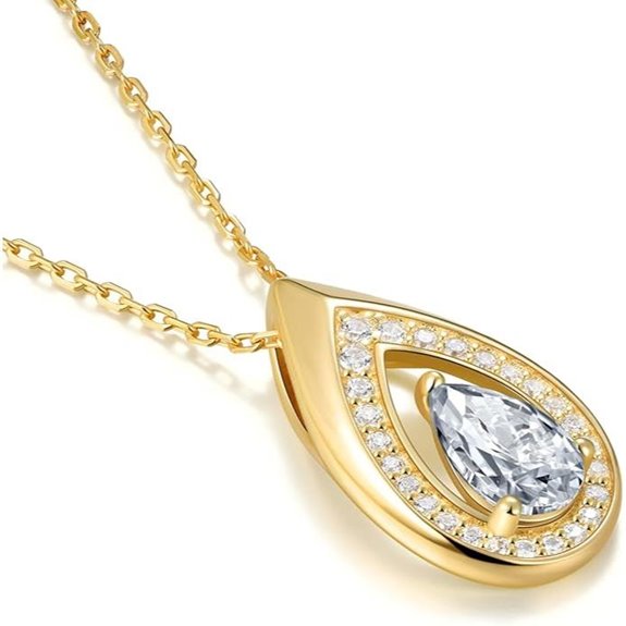 Sterling Silver Moissanite & Birthstone Pendant Necklace
