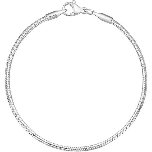 Sterling Silver Snake Chain Bracelet for Women