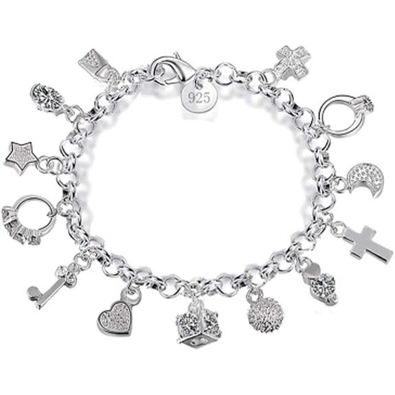 Aeora S925 Silver Thirteen-Hanging Bracelets for Women