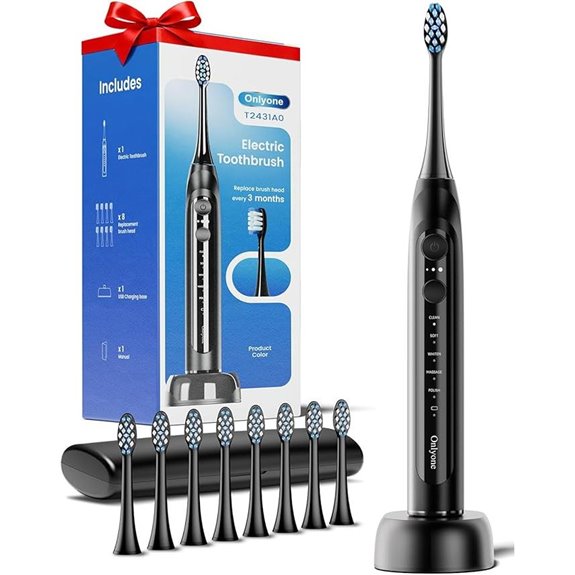 Onlyone Sonic Electric Toothbrush with 8 Heads