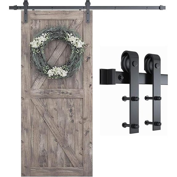 SMARTSTANDARD 6.8FT Barn Door Hardware Kit