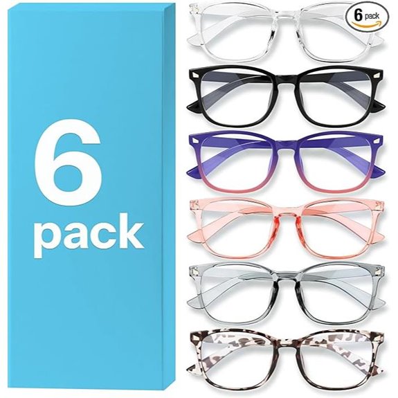 MIGSIR 6 Pack Blue Light Blocking Glasses