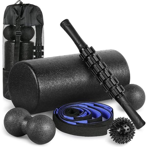 6-Piece Foam Roller Massage Set with Carry Bag