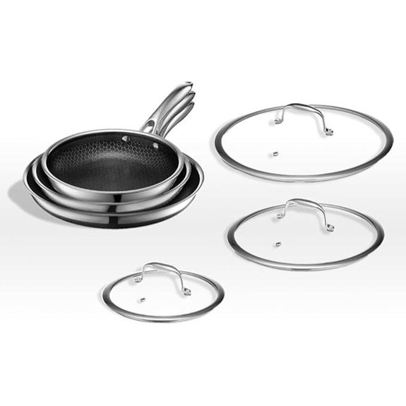 HexClad 6-Piece Nonstick Fry Pan Set