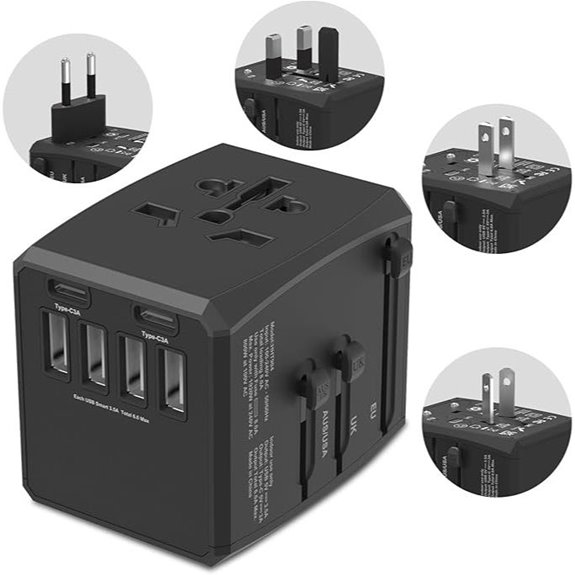 Universal Travel Adapter with 6 Ports