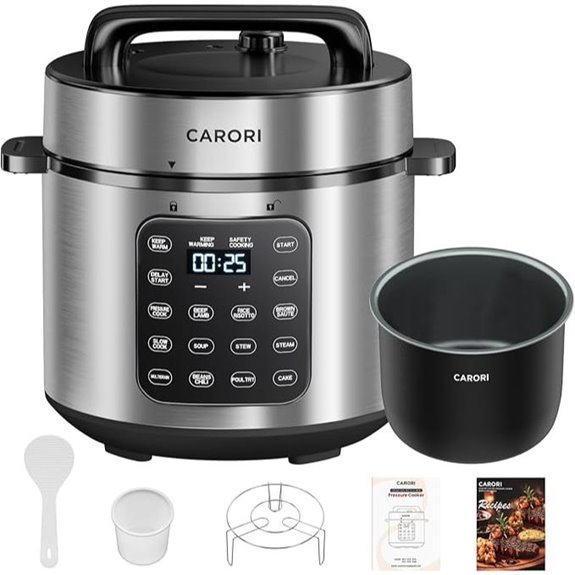 Electric Pressure Cooker 6 Qt with 9 Functions