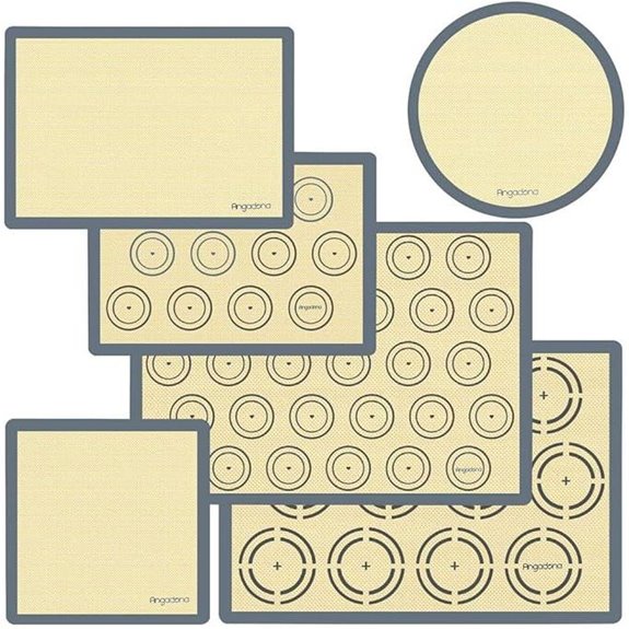 Silicone Baking Mat Set of 6 Non-Stick Reusable