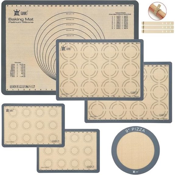 Silicone Baking Mat Set of 6 Non-Stick Reusable