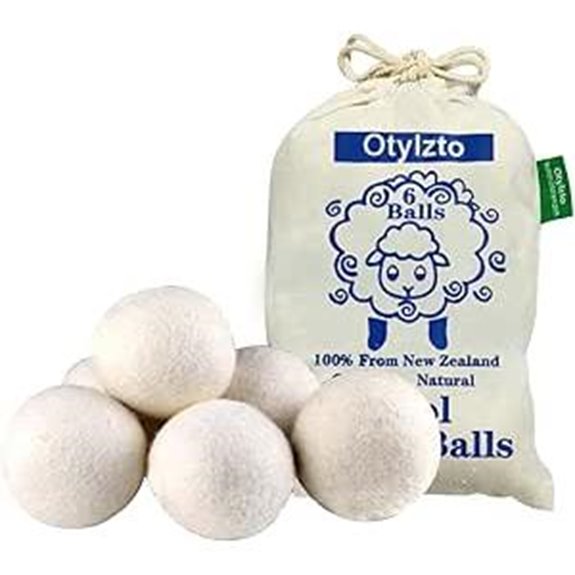 Wool Dryer Balls 6-Pack for Laundry and Softening