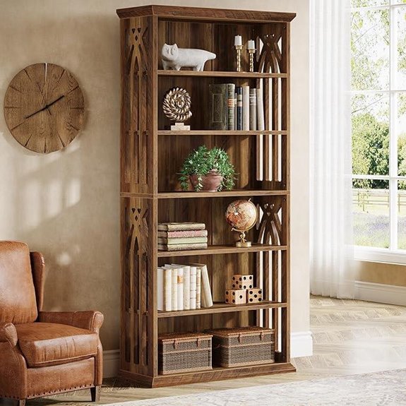 Tribesigns 6-Tier Tall Wood Bookshelf for Home