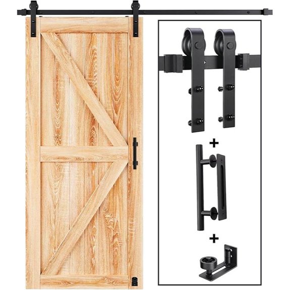 EaseLife 6FT Sliding Barn Door Hardware Kit