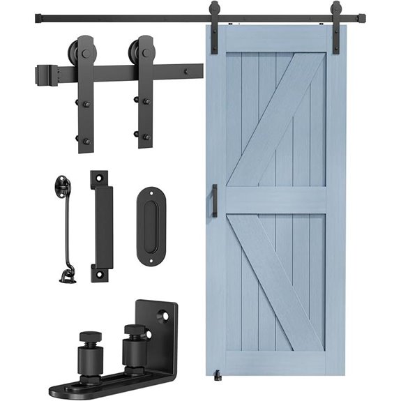 Barn Door Hardware Kit with Handles and Latch