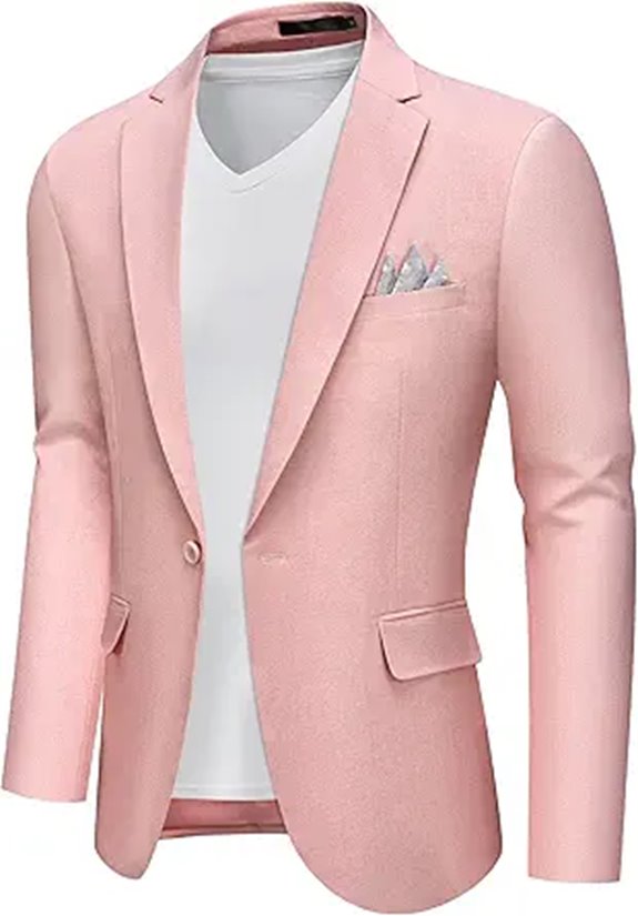 Mage Male Slim Fit Blazer Suit with One Button