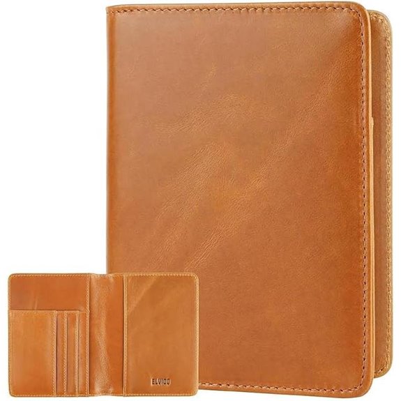 Slim Leather Passport Wallet and Travel Organizer