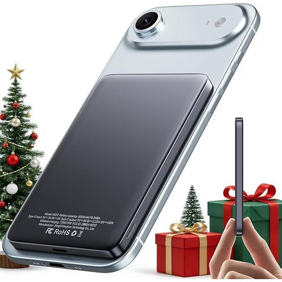 Ultra-Slim 5000mAh Magnetic Power Bank with Fast Charging