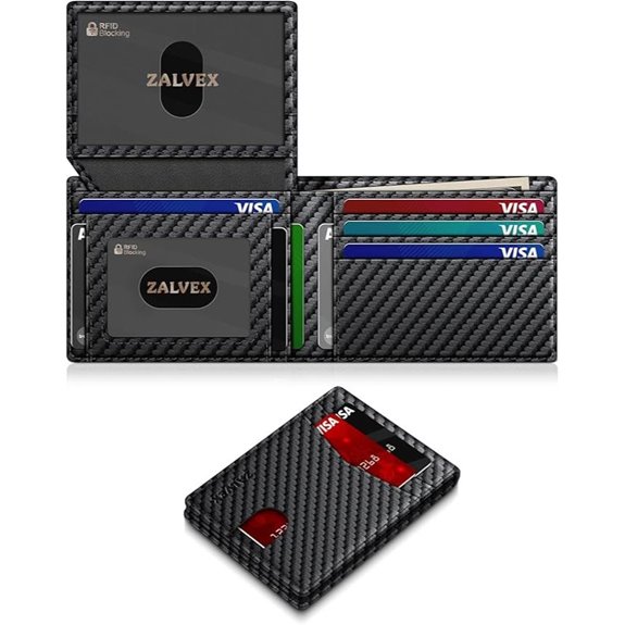 Slim RFID Leather Wallet for Men with Cash Slot