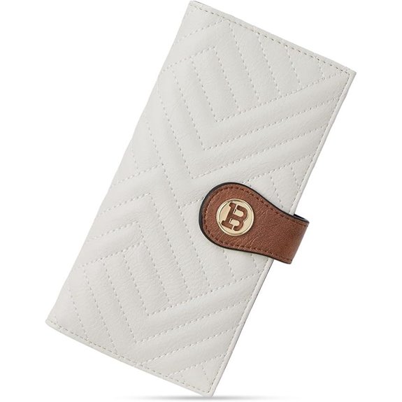 BOSTANTEN Slim RFID Women’s Leather Wallet with Zipper