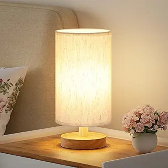 Fenmzee Small Bedroom Lamp with LED Bulb