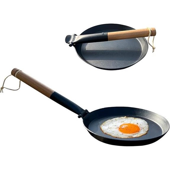8.2 Inch Cast Iron Skillet with Folding Handle