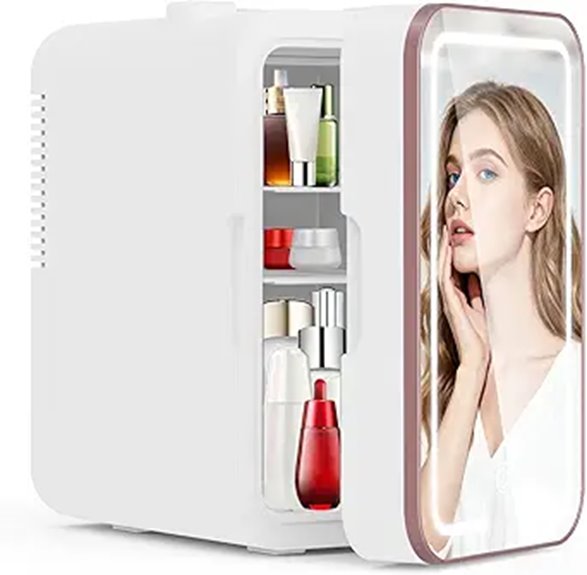 Mini 6L Skincare & Makeup Fridge with LED Light