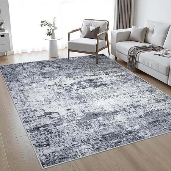 5x7 Washable Abstract Area Rug for Home