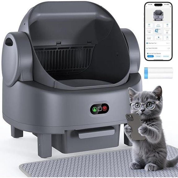 Self-Cleaning Cat Litter Box with App Control