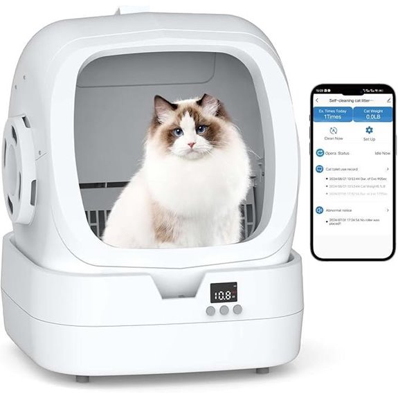 Self-Cleaning Cat Litter Box with App Control